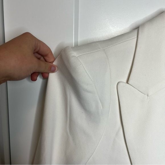Veronica Beard Ivory Thaddeus Double Breasted Dicky Jacket Blazer Size 8 - Picture 8 of 12